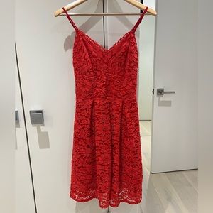 Kookai red lace dress in a size 0